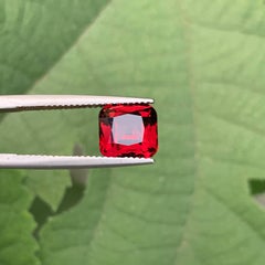 4.30 Carat Natural Loose Red Garnet Stone Cushion Cut Tanzanian Gemstone