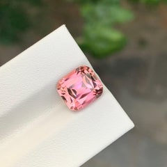 4.30 Carat Natural Loose Soft Pink Tourmaline Cushion Shape Gem