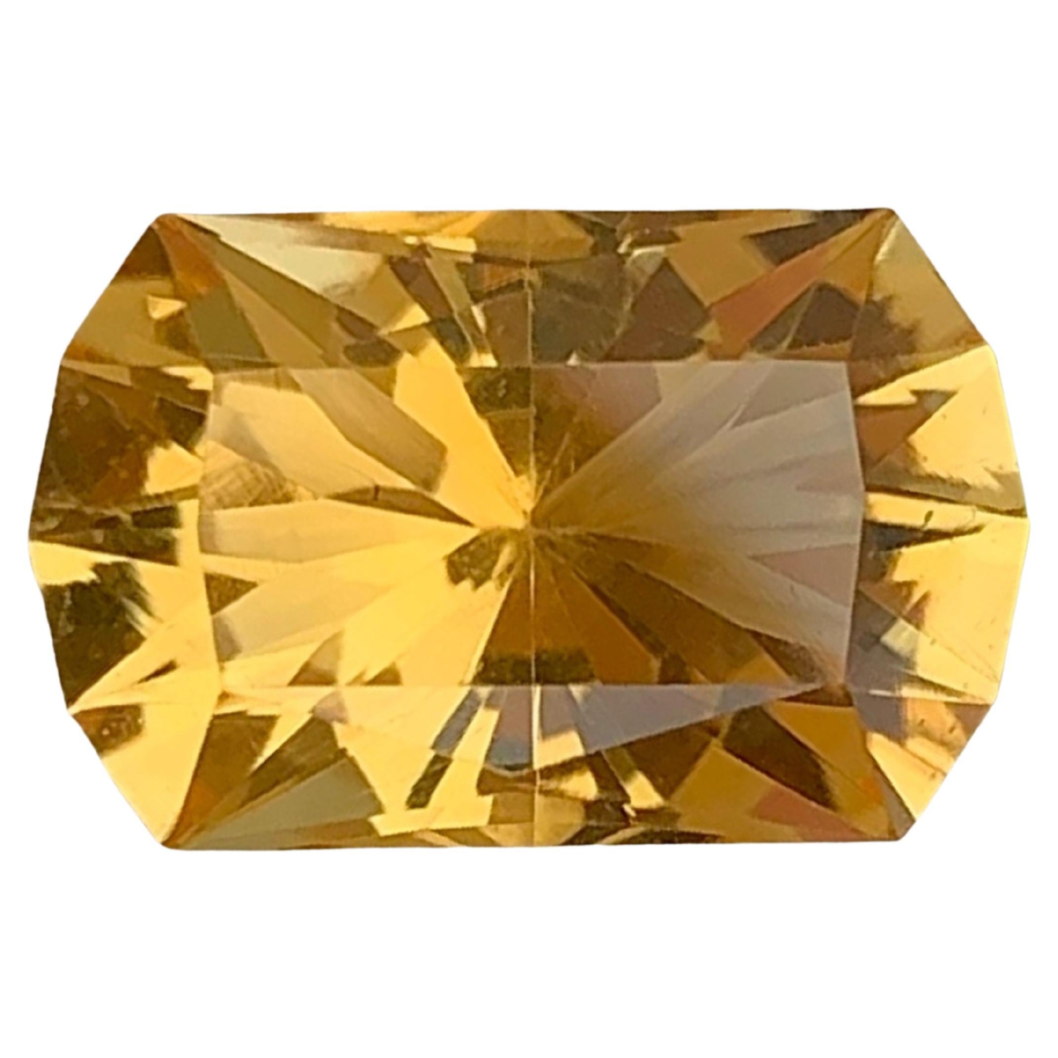Meravigliosa gemma naturale di citrino giallo 4,30 carati Gioielli di citrino