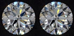 4 Carat Round Brilliant Cut Diamond Studs