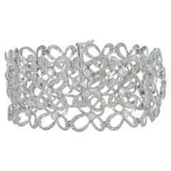 4.30 Carat Round Cut Diamonds Butterfly Links Bracelet