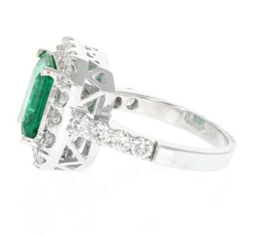 natural emerald and diamond ring