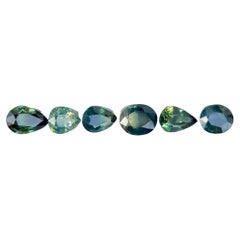 Lote de 6 piedras preciosas de zafiro parcial de 4,30 quilates de Madagascar
