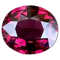 4.30 Carats Pinkish Red Burmese Spinel Stone Oval Cut Natural Gemstone
