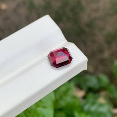 4.30 carats Reddish Pink Garnet Emerald Cut Natural African Gemstone