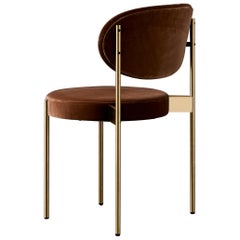 430 Chair in Brown Velvet by Verner Panton