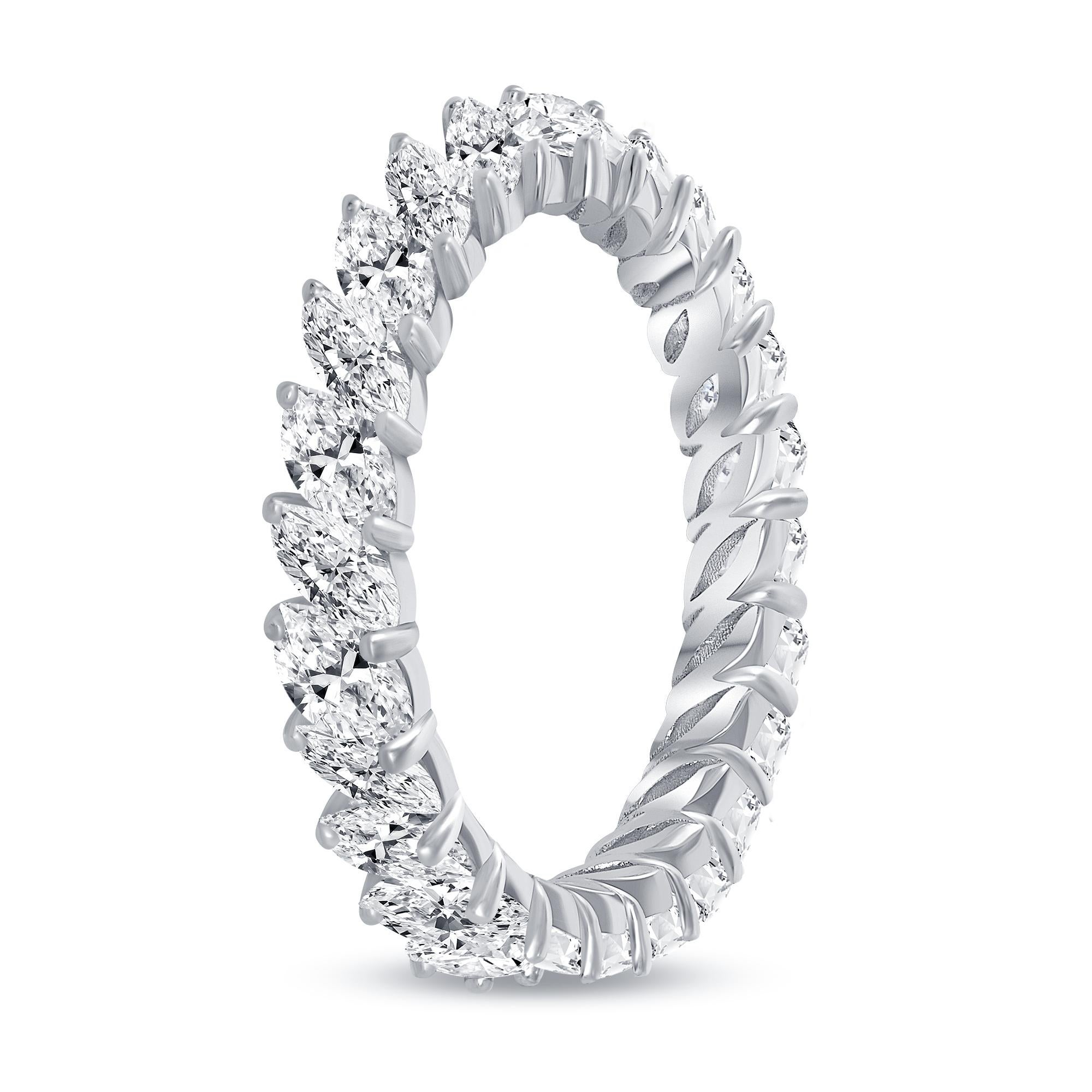 For Sale:  4.30 Ct. Tw. Marquise Diamond Eternity Ring 3