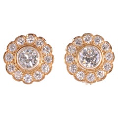 5.42 CTW Rosette Diamond Earrings