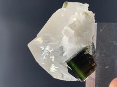 43.07 Gram Elegant Bi Color Tourmaline Specimen With Quartz From skardu Pakistan