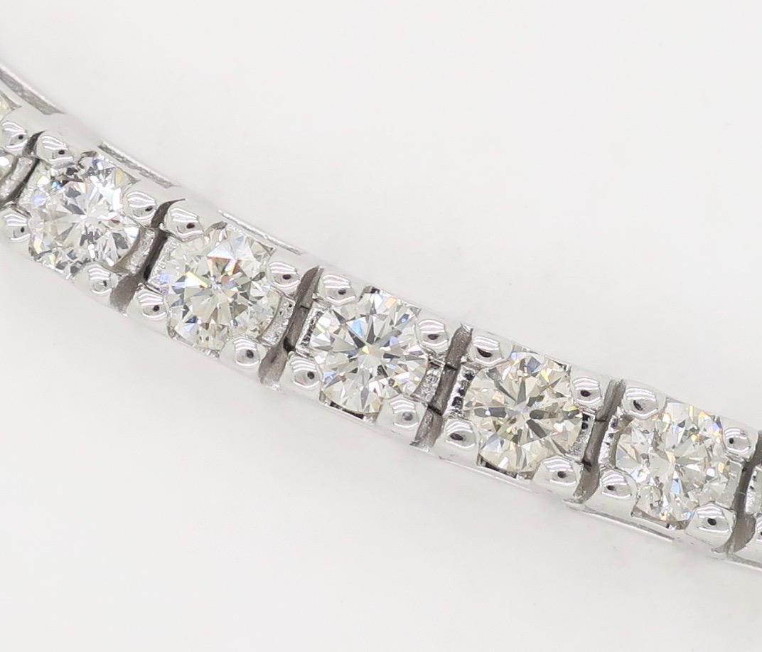 Women's or Men's 4.30ctw Diamond Tennis Bracelet Made in 14k White Gold
