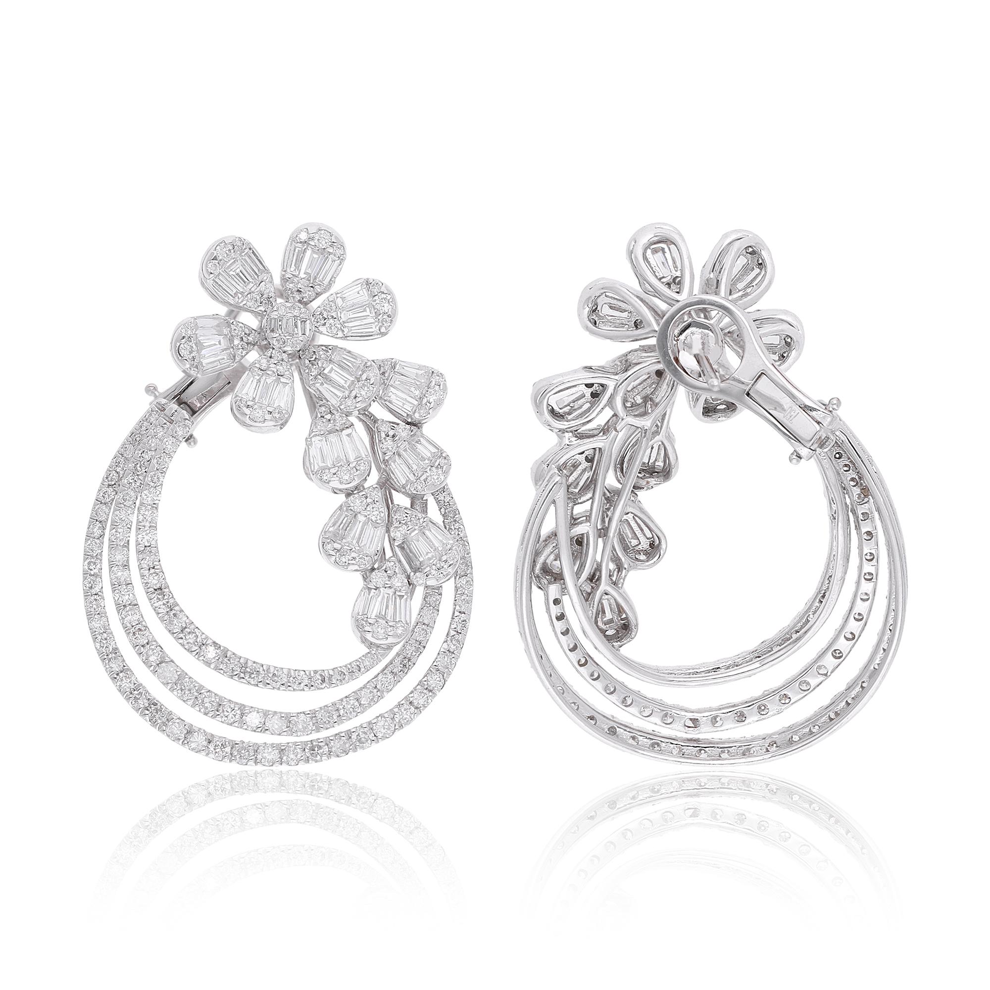 Codice articolo :- SJEE-10119
Peso lordo :- 21.40 gm
Oro bianco massiccio 18k Peso :- 20,54 gm
Peso del diamante naturale :- 4.31 carati. (DIAMANTE DI PUREZZA MEDIA SI1-SI2 E COLORE H-I)
Dimensioni degli orecchini: 40 mm circa.

✦ Dazi, tasse e