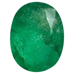 4.31 Carat Deep Green Colombian Emerald Oval Cut - May Birthstone Gem