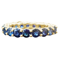 4.31 Carat Magnificent Blue Natural Sapphire Eternity Band