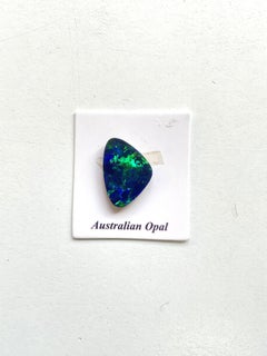 4.31 Carats Australian Opal Royal Blue Flash with green play of color Gemstone