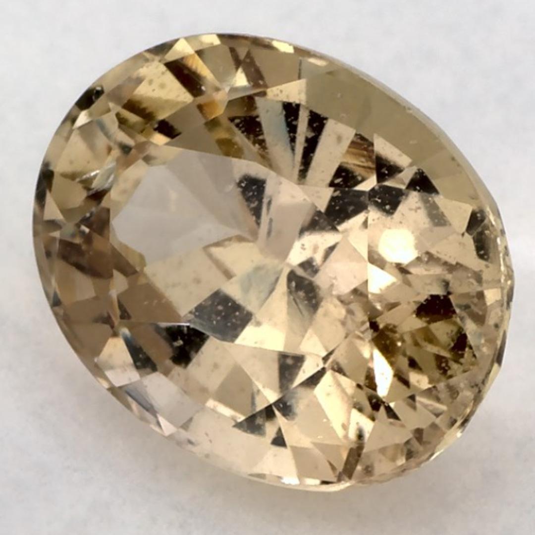 Taille ovale 4.31 Ct Yellow Sapphire Oval Loose Gemstone (pierre précieuse en vrac) en vente
