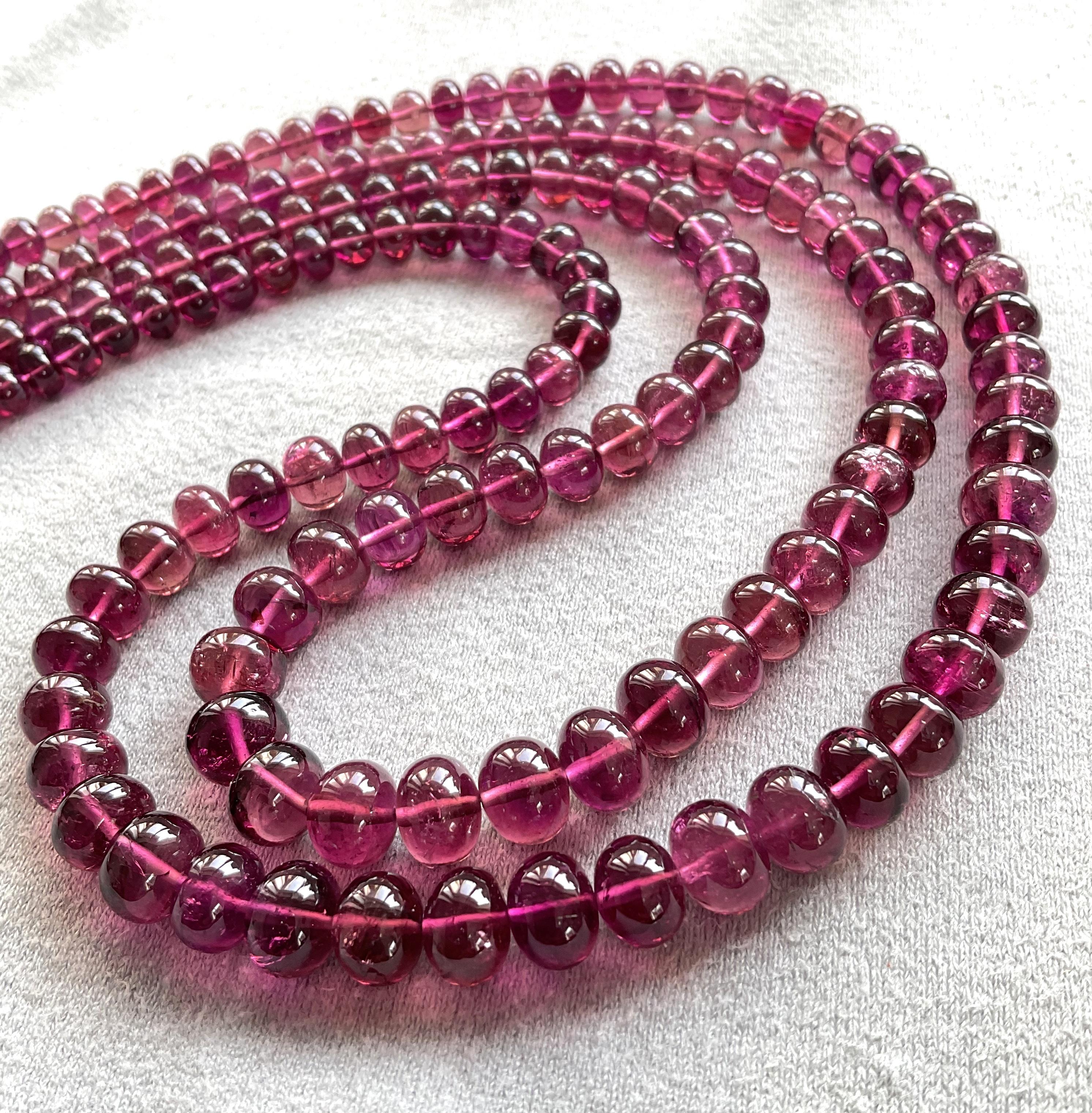 431.00 Carats Rubellite Tourmaline Plain Beads For Top Fine Jewelry Natural Gem For Sale 2