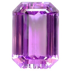 43.13 Carats Kunzite Natural Octagon Cut Stone Top Fine Color Quality Gemstone