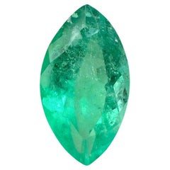 4.31ct 15x9 Natural Colombian Green Emerald - Marquise Cut Earth Mined Gemstone