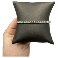 4.31ctw Diamond Tennis Bracelet in 14kt White Gold - HI VS Round Diamonds, 7"