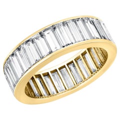 Bracelet d'éternité en diamants baguettes de 4,32 carats G,VS