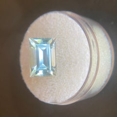 4.32 Carat Blue Aquamarine Large Fancy Round Octagon Cut Loose Beryl Gemstone