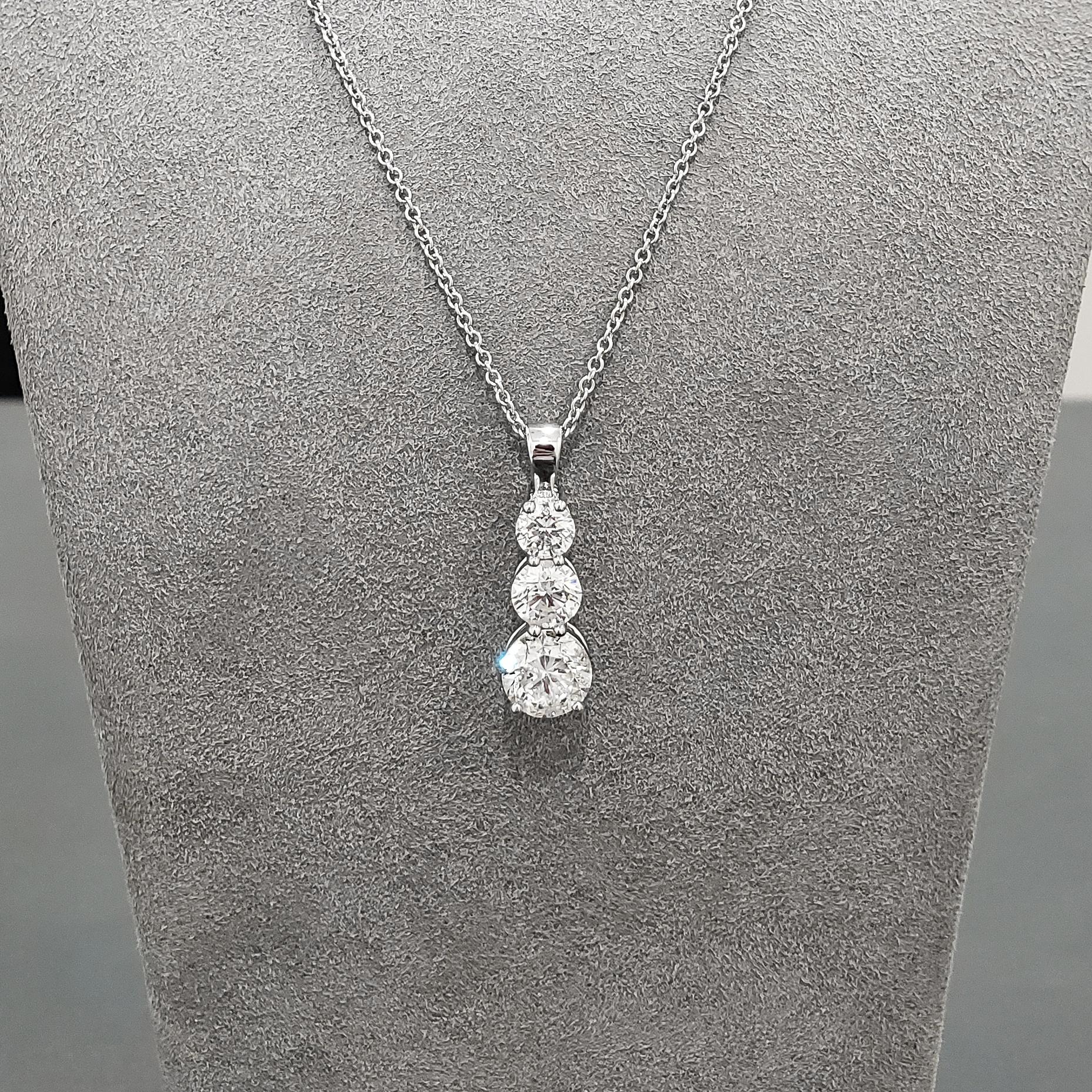 3 drop diamond necklace