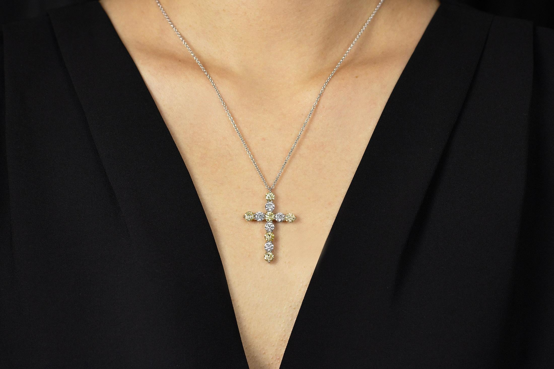 diamond cross necklace fancy