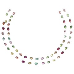43,20 Karat 7x5 Oval Turmalin Layout Suite Facettierte Schliff Steine Natürlicher Edelstein