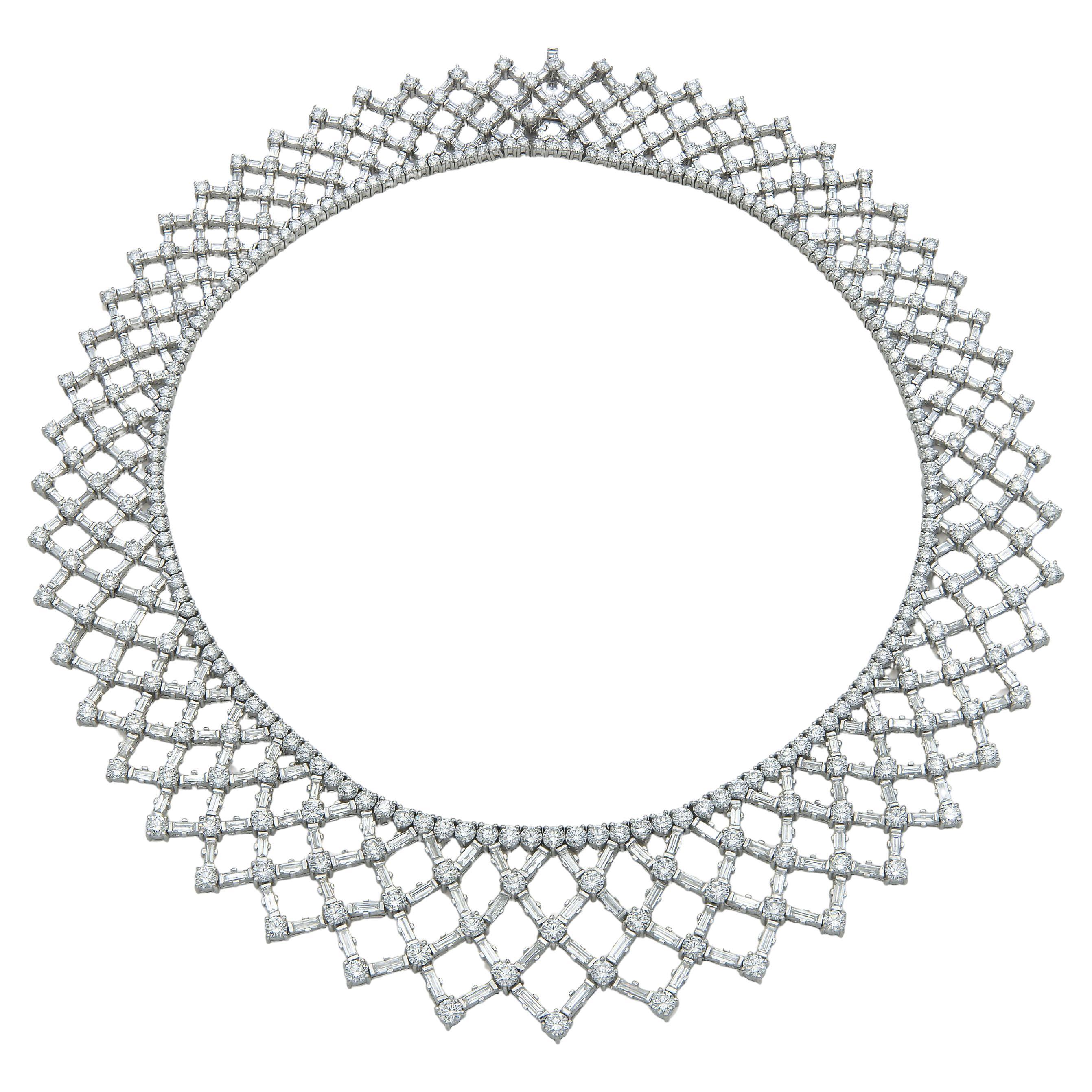 Collana di diamanti da 43.32 carati in vendita