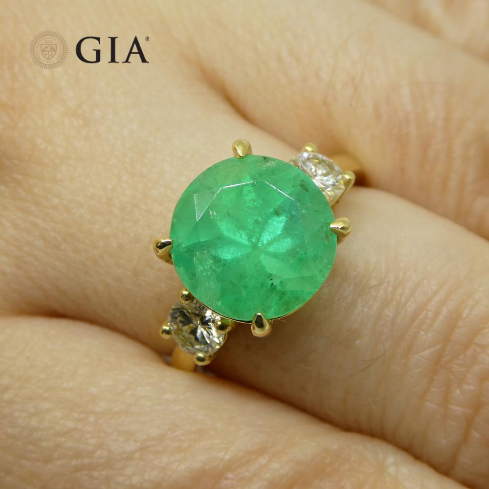 Introducing the Exquisite 4.03ct Emerald Diamond Statement or Engagement Ring in 18K Yellow Gold (SKU: JW0243-GIAE0403) by Skyjems: 

 

Elevate your style and capture the essence of timeless elegance with our 4.33ct Emerald Diamond Ring, a