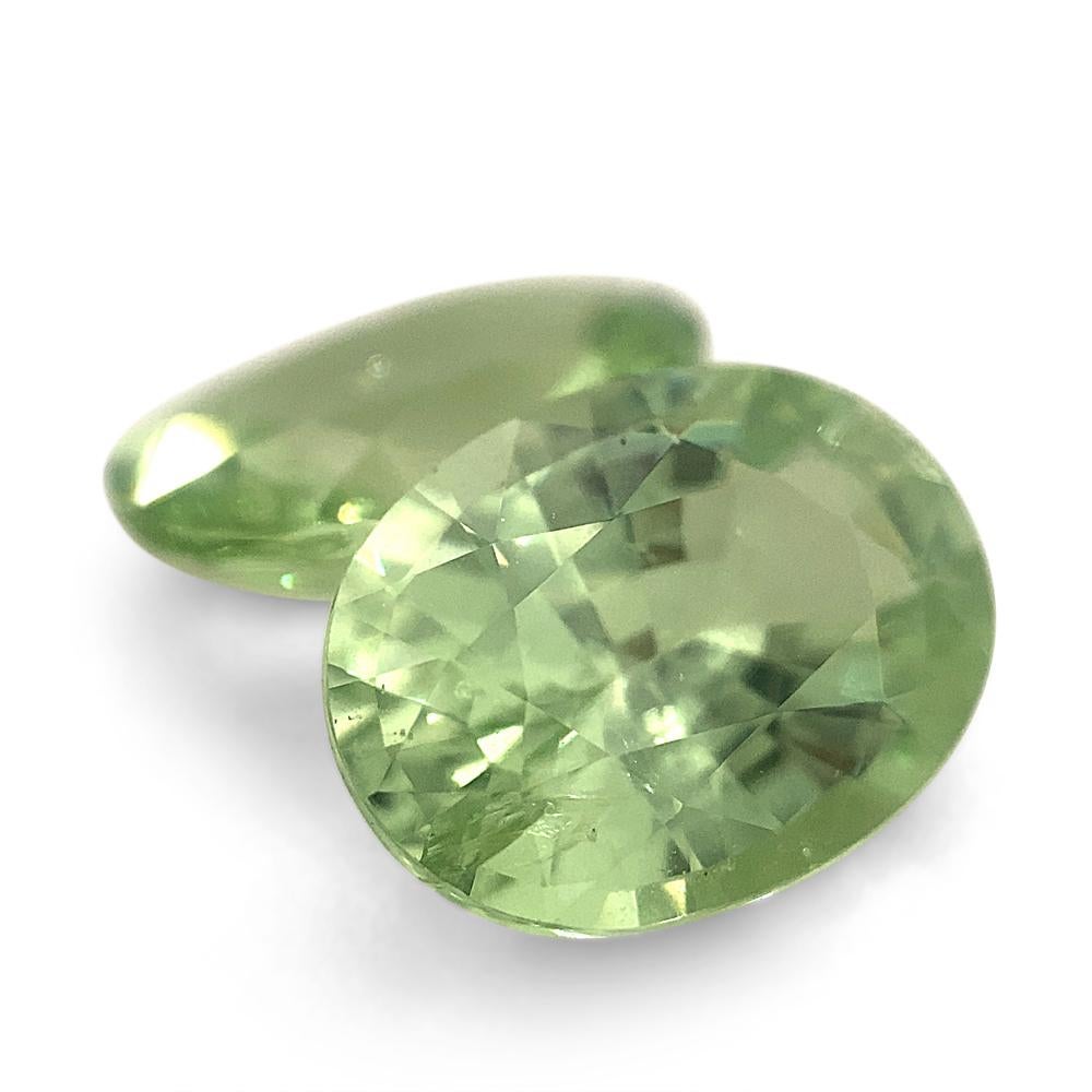4.33ct Pair Oval Mint Green Garnet from Merelani, Tanzania For Sale 5
