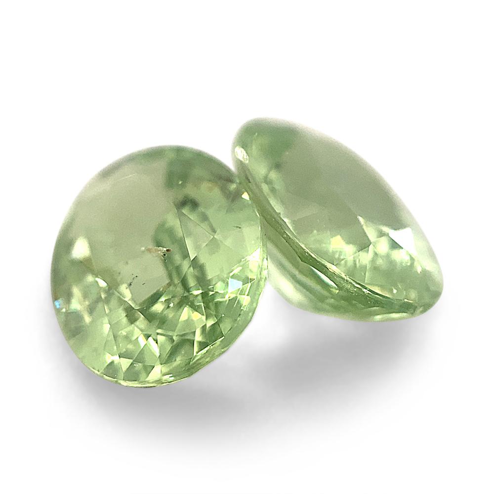 4.33ct Pair Oval Mint Green Garnet from Merelani, Tanzania For Sale 6