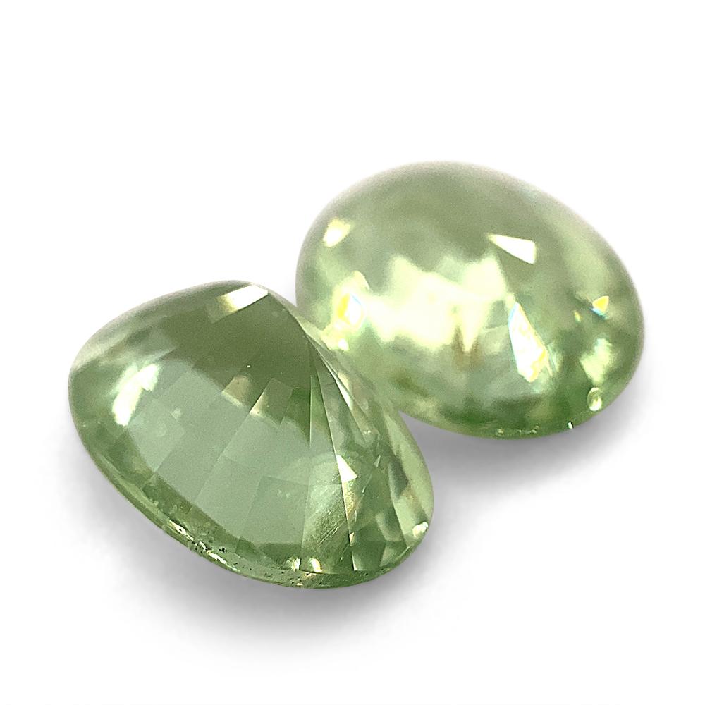 4.33ct Pair Oval Mint Green Garnet from Merelani, Tanzania For Sale 8