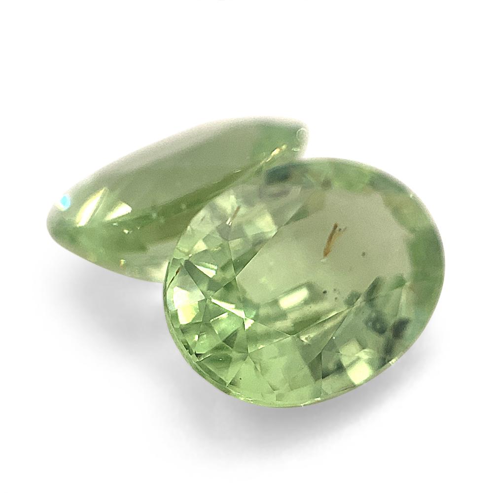 4.33ct Pair Oval Mint Green Garnet from Merelani, Tanzania In New Condition For Sale In Toronto, Ontario