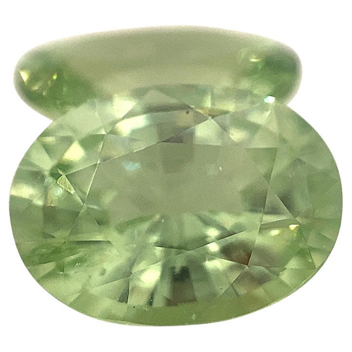 4.33ct Pair Oval Mint Green Garnet from Merelani, Tanzania For Sale