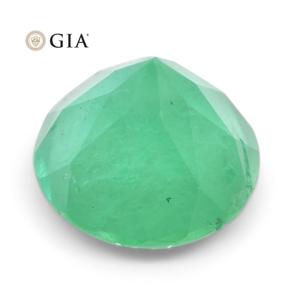 4.33 Carat Round Emerald GIA Certified Colombian 5