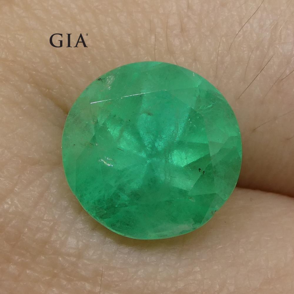 4.33 Carat Round Emerald GIA Certified Colombian 9