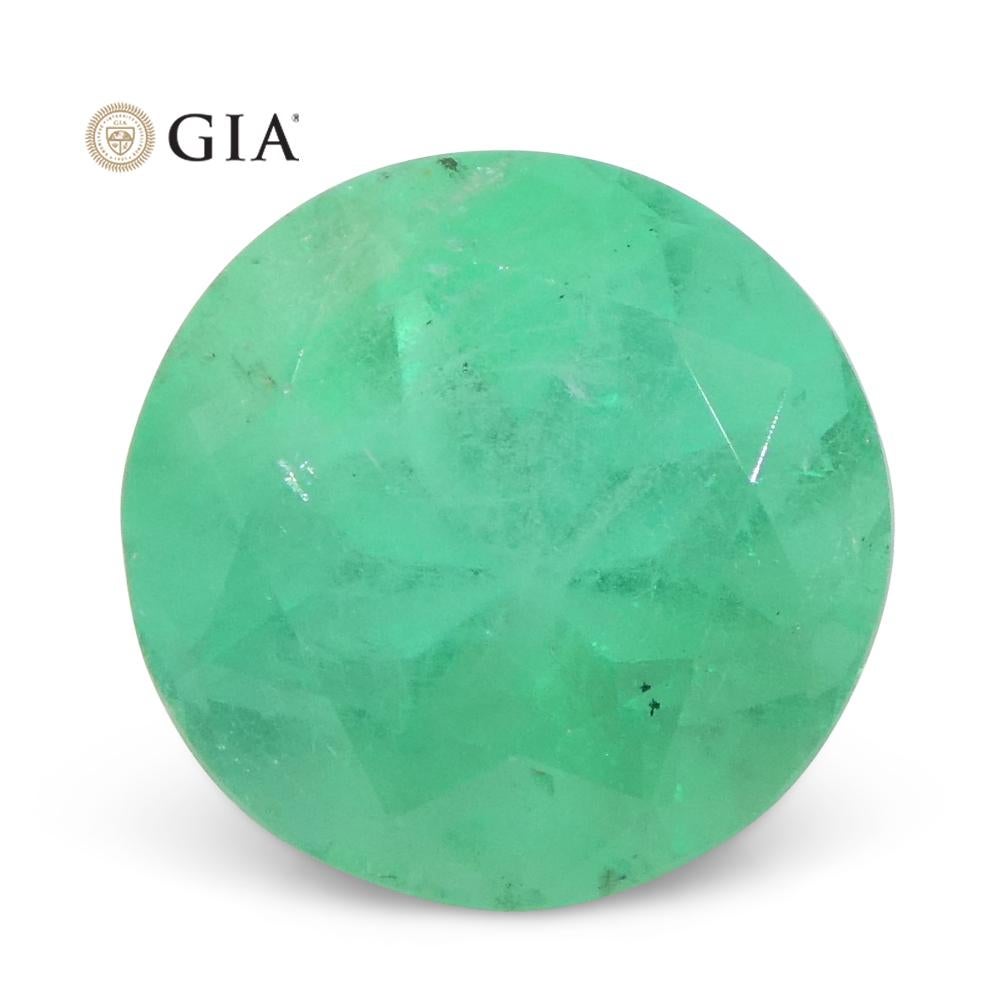 4.33 Carat Round Emerald GIA Certified Colombian 10