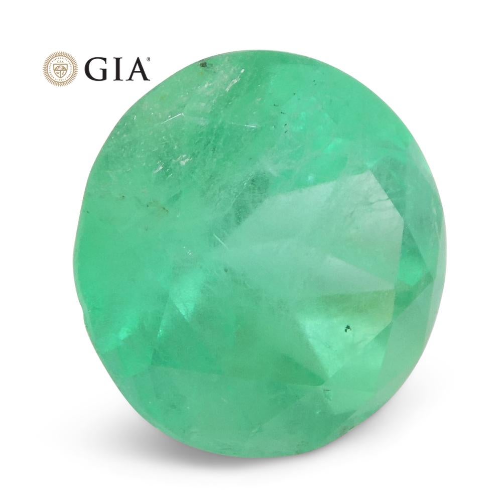 4.33 Carat Round Emerald GIA Certified Colombian 11