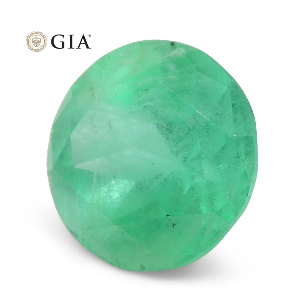4.33 Carat Round Emerald GIA Certified Colombian 12
