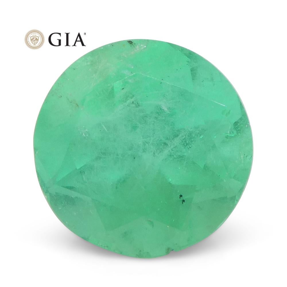 4.33 Carat Round Emerald GIA Certified Colombian In New Condition In Toronto, Ontario