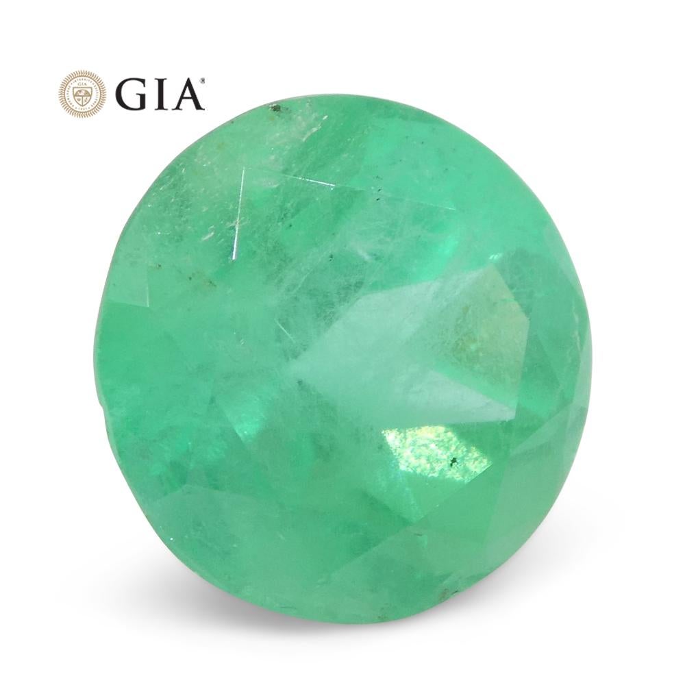 4.33 Carat Round Emerald GIA Certified Colombian 2