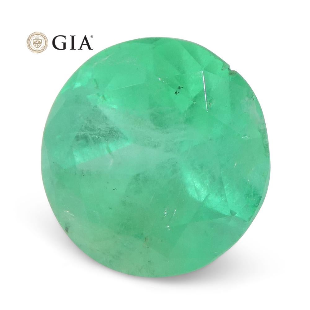 4.33 Carat Round Emerald GIA Certified Colombian 3