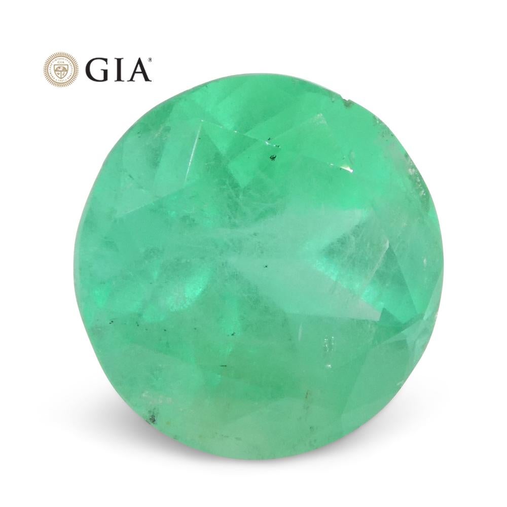 4.33 Carat Round Emerald GIA Certified Colombian 4