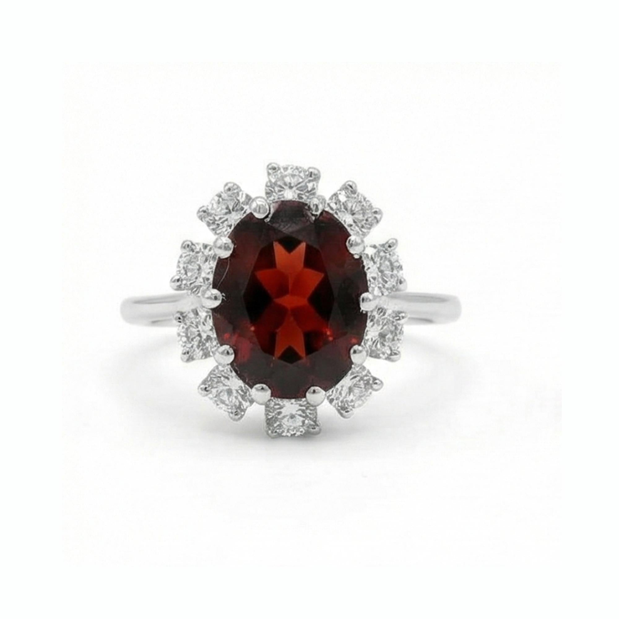 in vendita:  4,34 CT Oval Cut Ruby Birthstone Gemstone Anello d'argento 925 Gioielli per donne regalo 3