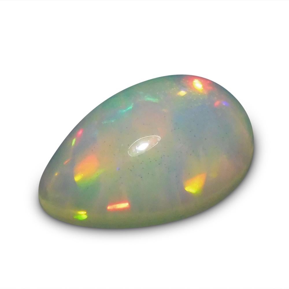 
Number of Stones: 1
Weight: 4.34 cts
Clarity: Translucent
Colour: Multicolour Flash
Measurements: 15.95x10.5x5.39mm
Shape: Cabochon
Treatment: None
Origin: Ethiopia

Notes:

EOP0059