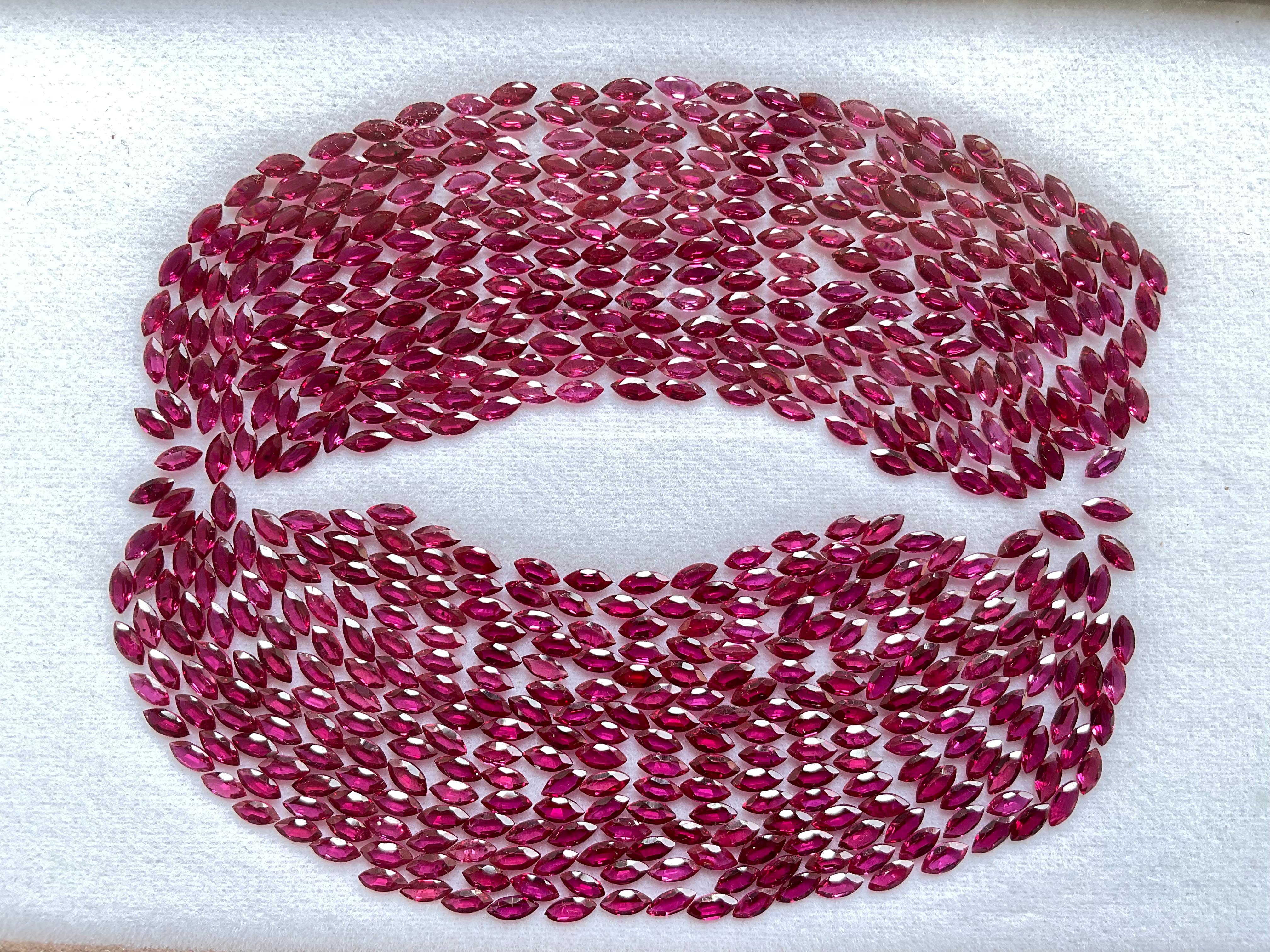 43,45 Carati NO HEAT Ruby Mozambique Cut Stone Marquise Fine Quality Natural In condizioni Nuovo in vendita a Jaipur, RJ