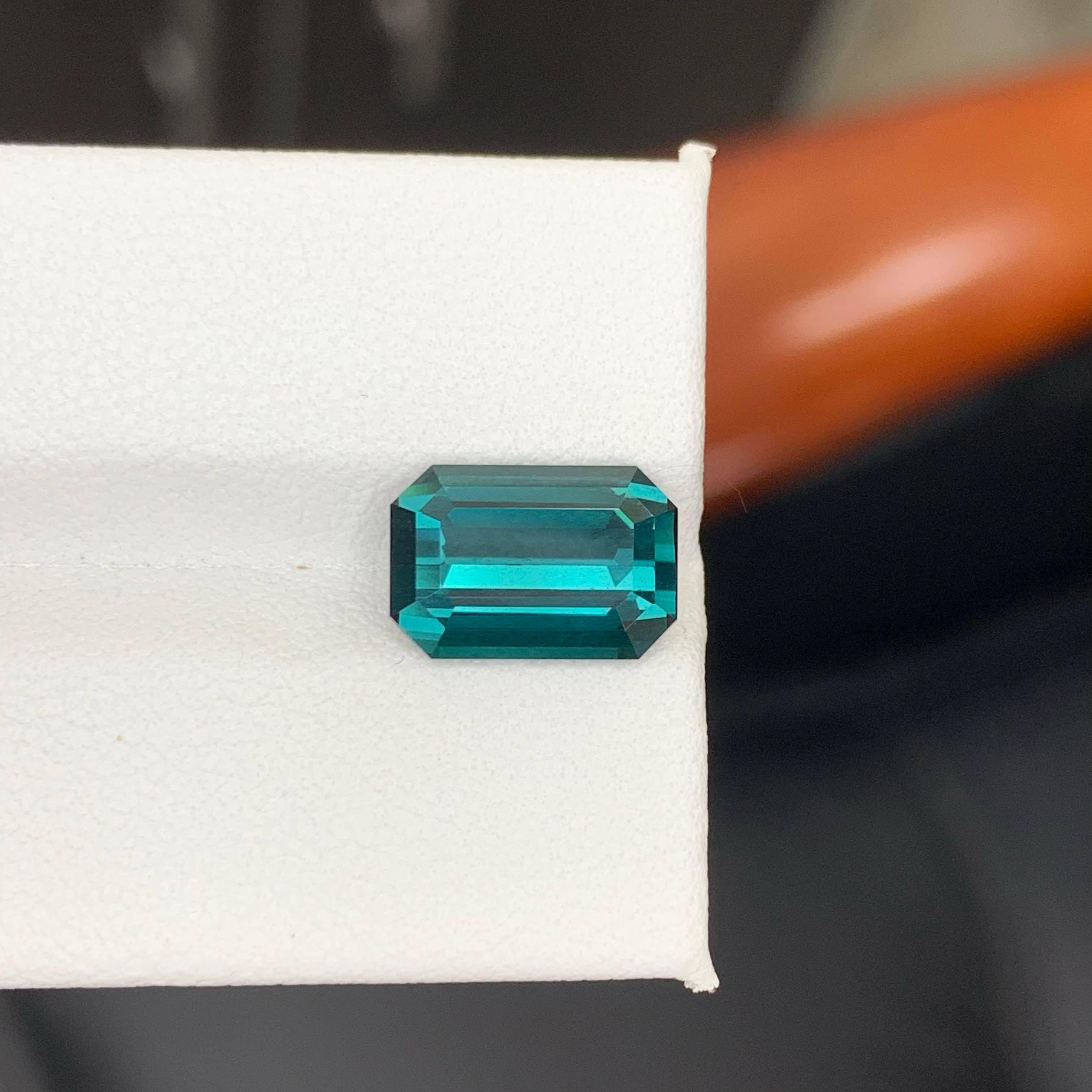 4,35 Karat Natürliche Lose Blaue Farbe Turmalin Stein Smaragd Schliff Afghanischen Edelstein im Angebot 5