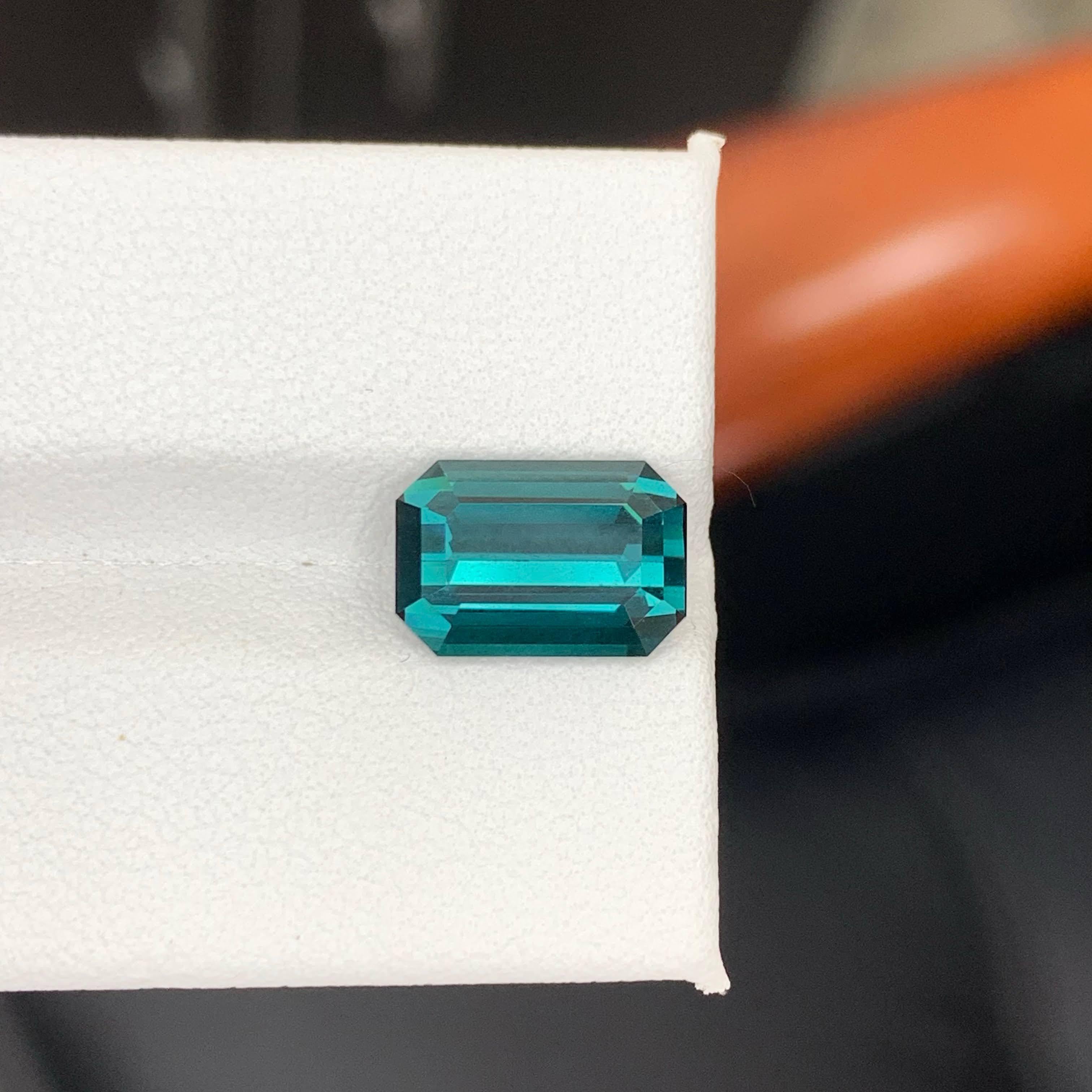 4,35 Karat Natürliche Lose Blaue Farbe Turmalin Stein Smaragd Schliff Afghanischen Edelstein (Moderne) im Angebot