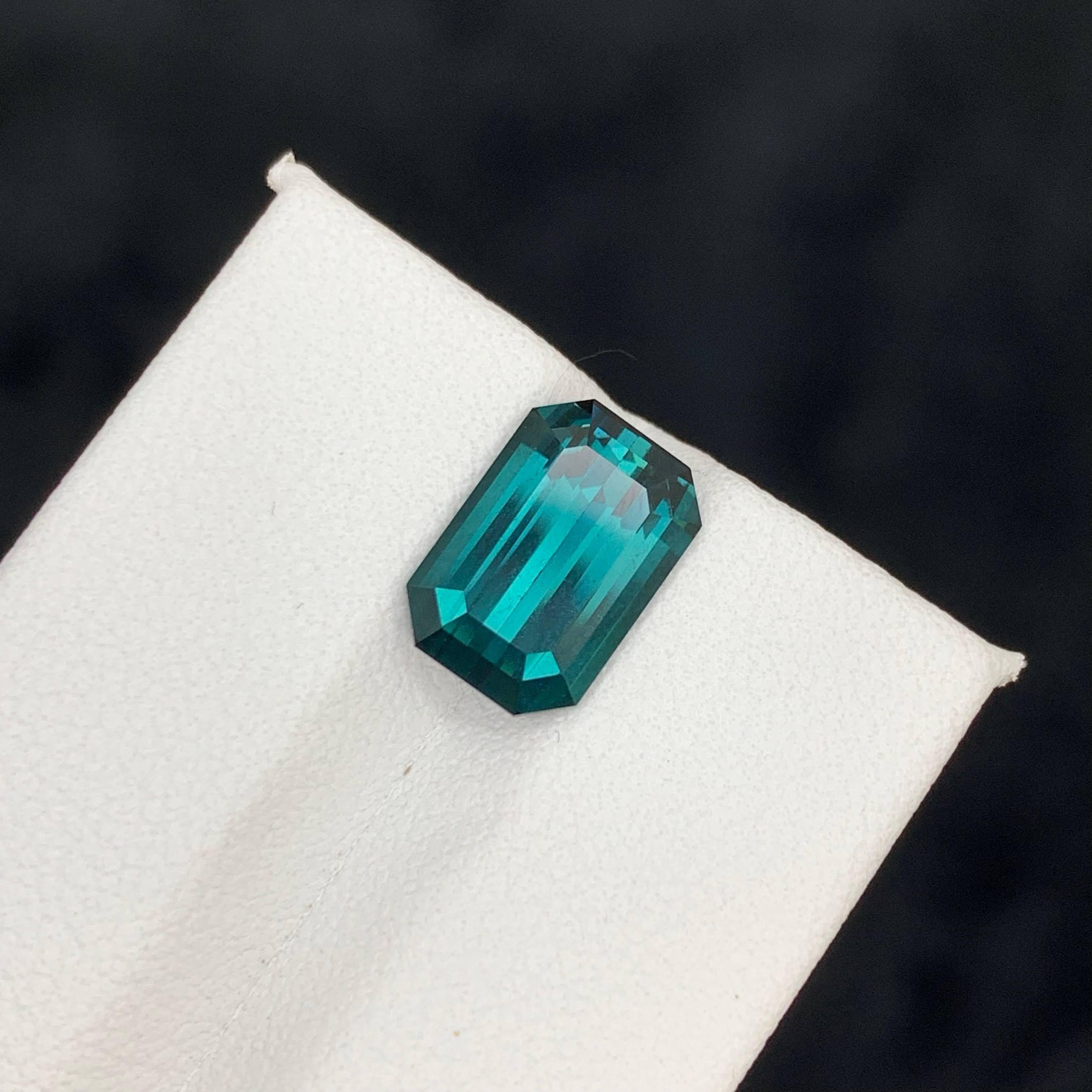 4,35 Karat Natürliche Lose Blaue Farbe Turmalin Stein Smaragd Schliff Afghanischen Edelstein im Zustand „Neu“ im Angebot in Bangkok, TH